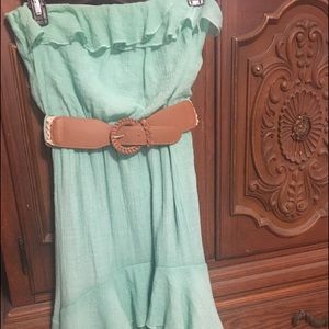 Body Central strapless Hi Lo dress small